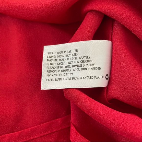 Ava & Viv Red Floral Chiffon Midi Dress - Picture 10 of 10